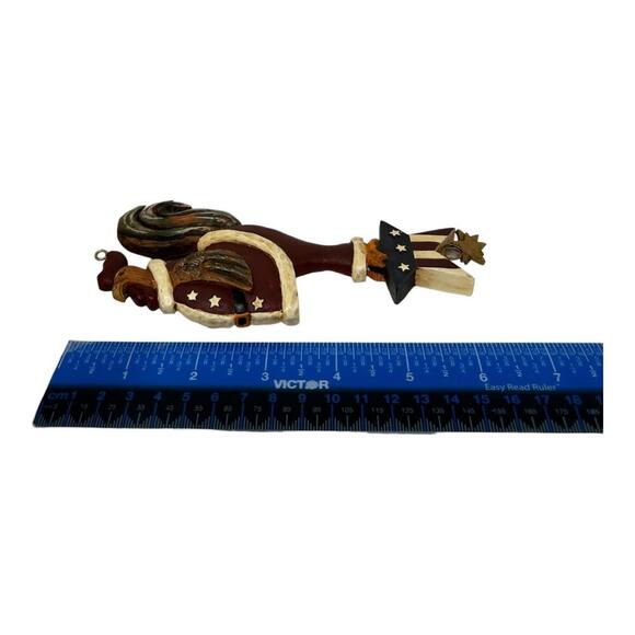 Kurt Adler Santas World American Rooster Patriotic Star Christmas Ornament Resin - Picture 11 of 11